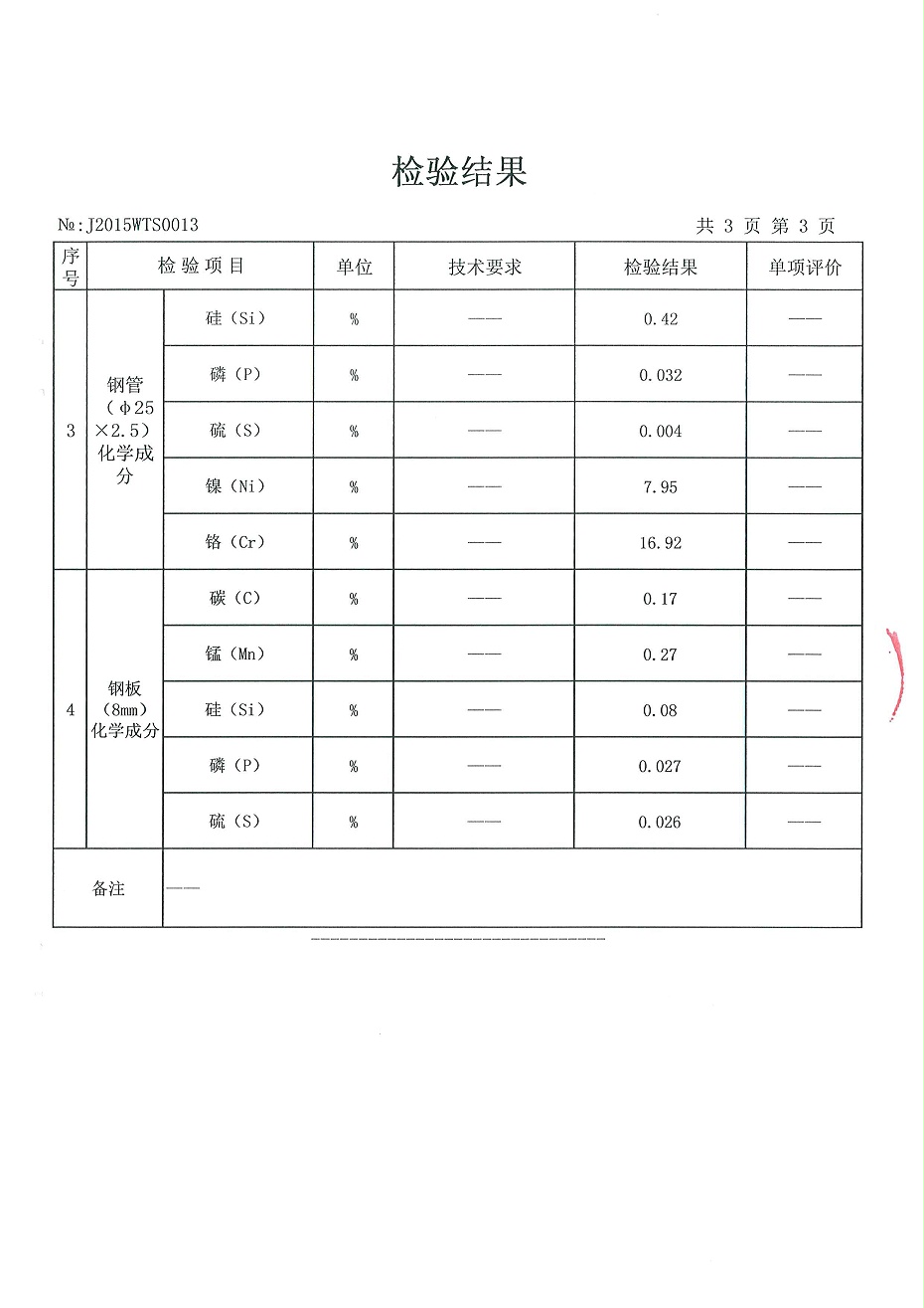 加药装置检验报告4